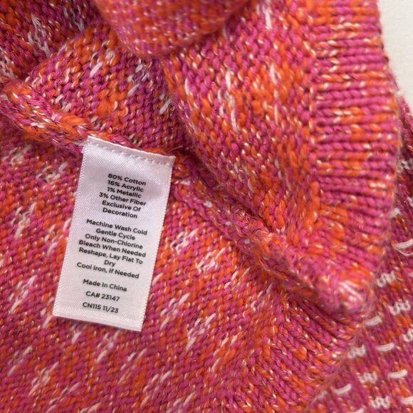 Talbots Sweater Knit Zip Jacket Women's Size Medium Pink - Picture 5 of 9